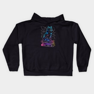 Cat And Book Kids Hoodie